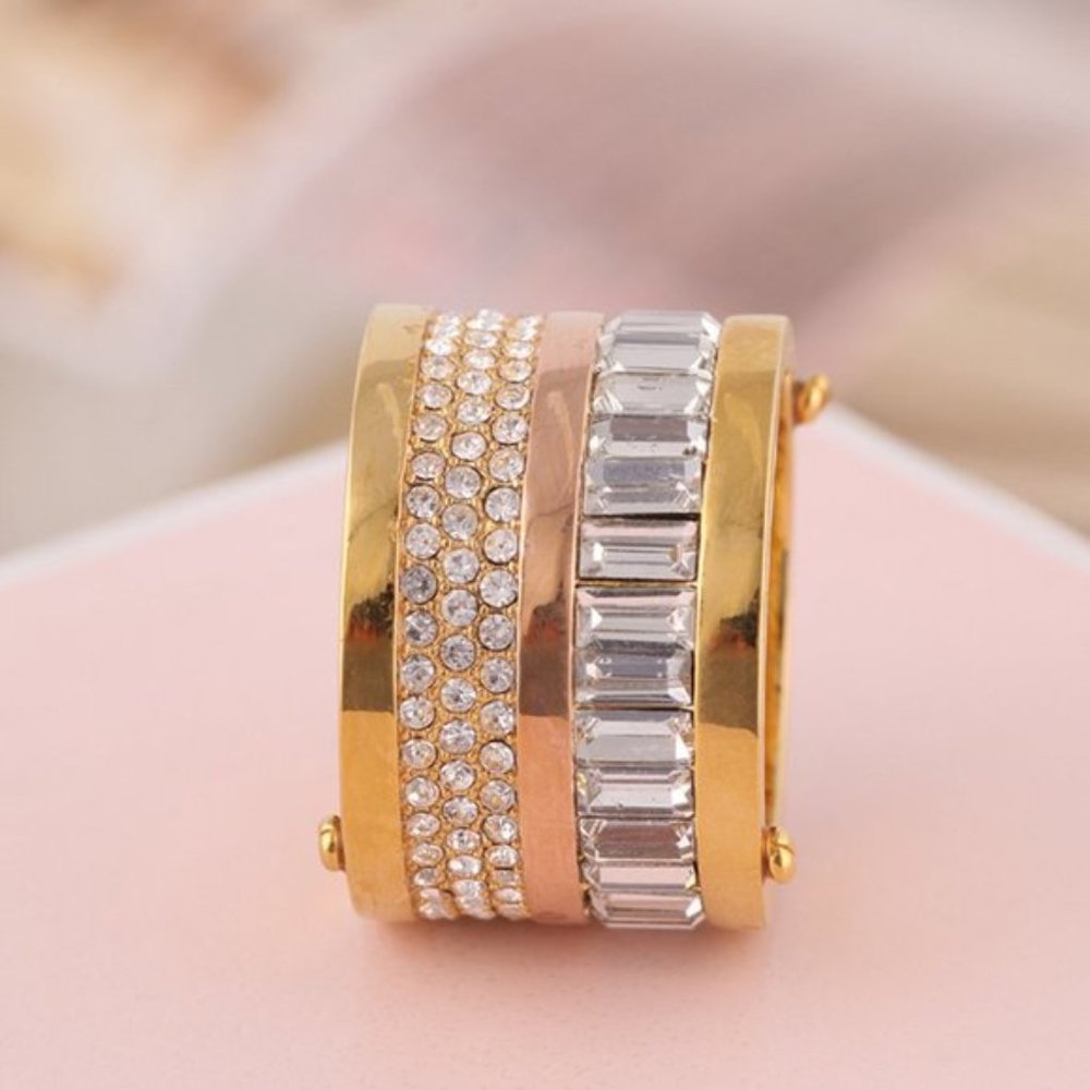 Michael Kors Fashion Wide Diamond Rings Size8